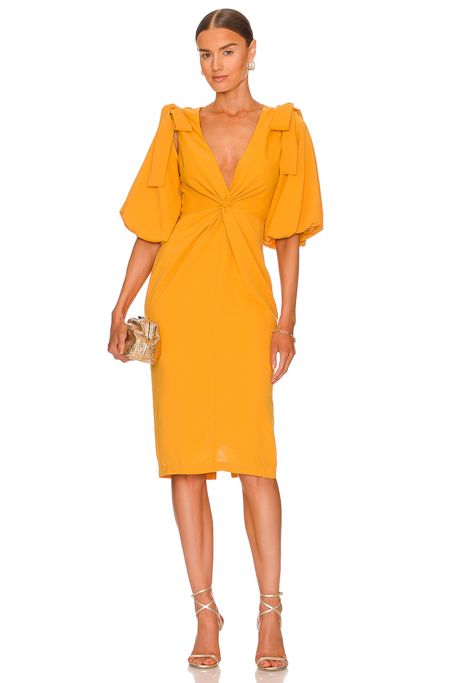 Andrea Iyamah Zuna dress yellow Medium NWT